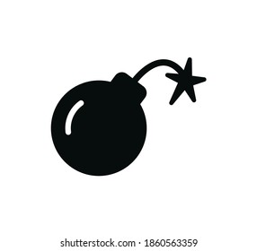 Bomb icon vector flat style illustration