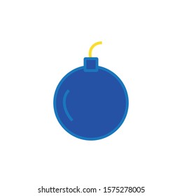Bomb icon vector formed with simple shapes