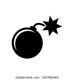 bomb icon, vector illustration.
