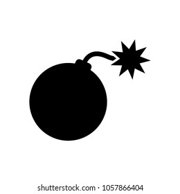 bomb icon, vector illustration.
