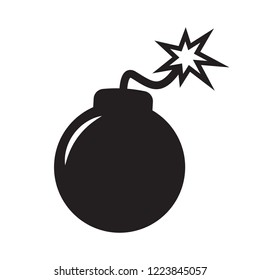 Bomb icon, vector illustration.