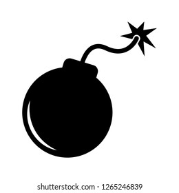 Bomb icon, vector illustration.