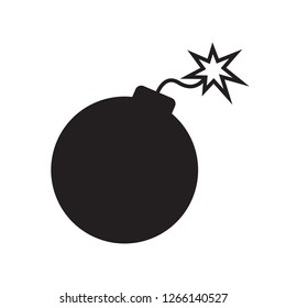 Bomb icon, vector illustration.