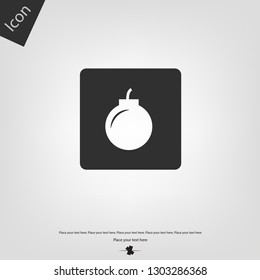Bomb icon. Vector illustration