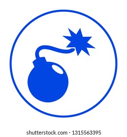 Bomb icon. Vector illustration