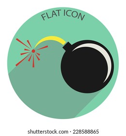Bomb icon. Vector illustration