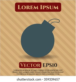 Ilustración del vector de icono de bomba