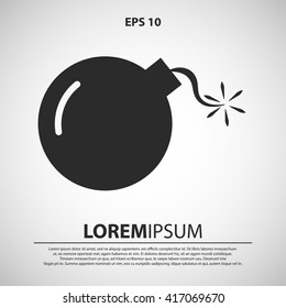 bomb icon. bomb vector illustration