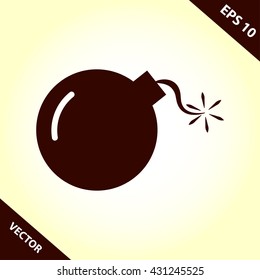 bomb icon. bomb vector illustration