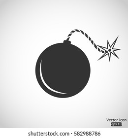 Bomb icon - vector  illustration