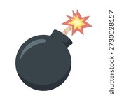 Bomb icon, bomb vector illustration, bomb clip art, isolated on white background