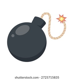 Icono de la bomba, Ilustración vectorial de la bomba, arte del Clip de la bomba, arte del Clip de la explosión, aislado en el fondo blanco 