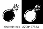 Bomb Icon Vector Illustration Danger Sign Symbol