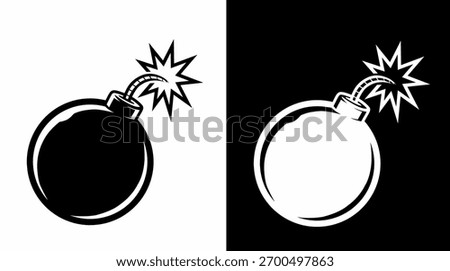 Bomb Icon Vector Illustration Danger Sign Symbol