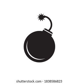 Diseño de iluminación de vectores de iconos de la bomba