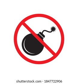 Diseño de iluminación de vectores de iconos de la bomba