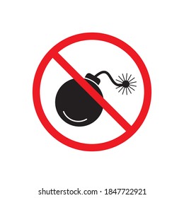 Diseño de iluminación de vectores de iconos de la bomba