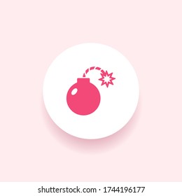 Bomb-Symbol. Vector Abbildung EPS 10.