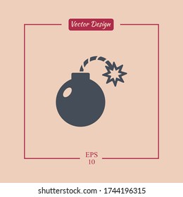 Bomb icon. Vector illustration EPS 10.