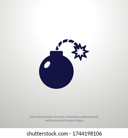 Bomb icon. Vector illustration EPS 10.