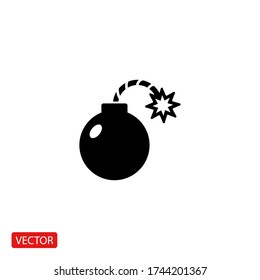 Bomb icon. Vector illustration EPS 10.