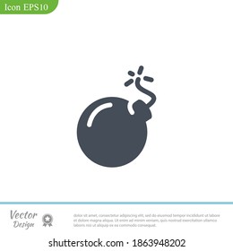 bomb icon. Vector illustration EPS 10.