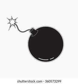 Bomb icon, vector illustration, EPS 10