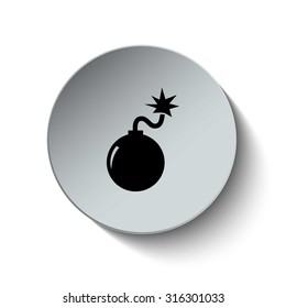 Bomb icon. Vector Illustration. EPS10