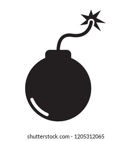 Bomb icon, vector illustration. Flat design style. vector bomb icon illustration isolated on White background, bomb icon Eps10. bomb icons graphic design vector symbols.