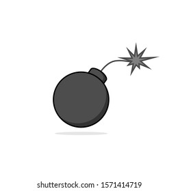 Bomb icon vector illustration flat design.