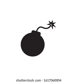 Bomb icon, vector illustration. Flat design style. vector bomb icon illustration isolated on White background, Eps8. bomb graphic design vector symbol.