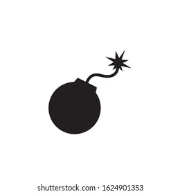 Bomb icon, vector illustration. Flat design style.