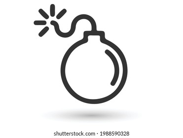 Bomb icon. vector illustration. Flat design style.