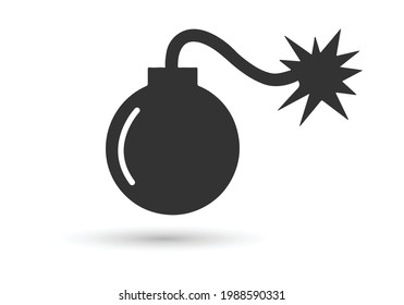 Bomb icon. vector illustration. Flat design style.