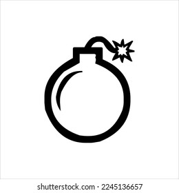 Bomb icon, vector illustration. Flat design style. bomb icon vector illustration isolated on white background, bomb icon eps. bomb icon graphic design vector symbol.