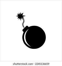 Icono de bomba, ilustración vectorial. Diseño plano. Icono de bomba ilustración vectorial aislada en fondo blanco, pasos de icono de bomba. símbolo vector de diseño gráfico de icono de bomba.
