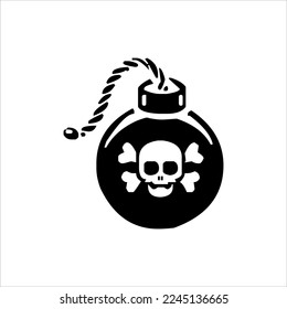 Bomb icon, vector illustration. Flat design style. bomb icon vector illustration isolated on white background, bomb icon eps. bomb icon graphic design vector symbol.