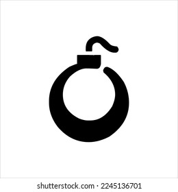 Bomb icon, vector illustration. Flat design style. bomb icon vector illustration isolated on white background, bomb icon eps. bomb icon graphic design vector symbol.