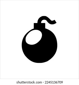 Bomb icon, vector illustration. Flat design style. bomb icon vector illustration isolated on white background, bomb icon eps. bomb icon graphic design vector symbol.