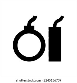 Icono de bomba, ilustración vectorial. Diseño plano. Icono de bomba ilustración vectorial aislada en fondo blanco, pasos de icono de bomba. símbolo vector de diseño gráfico de icono de bomba.