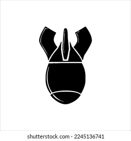 Bombensymbol, Vektorgrafik. Flaches Design. Bombensymbol, Vektorgrafik einzeln auf weißem Hintergrund, Bombensymbol eps. bomb-Symbol Grafik Design Vektorsymbol.