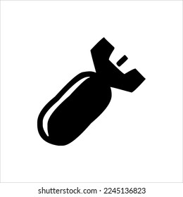 Icono de bomba, ilustración vectorial. Diseño plano. Icono de bomba ilustración vectorial aislada en fondo blanco, pasos de icono de bomba. símbolo vector de diseño gráfico de icono de bomba.