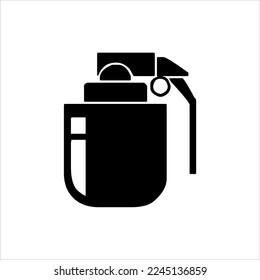 Bombensymbol, Vektorgrafik. Flaches Design. Bombensymbol, Vektorgrafik einzeln auf weißem Hintergrund, Bombensymbol eps. bomb-Symbol Grafik Design Vektorsymbol.