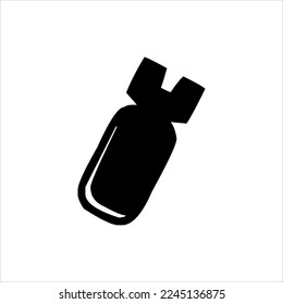 Bomb icon, vector illustration. Flat design style. bomb icon vector illustration isolated on white background, bomb icon eps. bomb icon graphic design vector symbol.