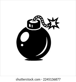 Bomb icon, vector illustration. Flat design style. bomb icon vector illustration isolated on white background, bomb icon eps. bomb icon graphic design vector symbol.