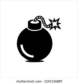 Bomb icon, vector illustration. Flat design style. bomb icon vector illustration isolated on white background, bomb icon eps. bomb icon graphic design vector symbol.