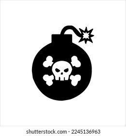 Bomb icon, vector illustration. Flat design style. bomb icon vector illustration isolated on white background, bomb icon eps. bomb icon graphic design vector symbol.