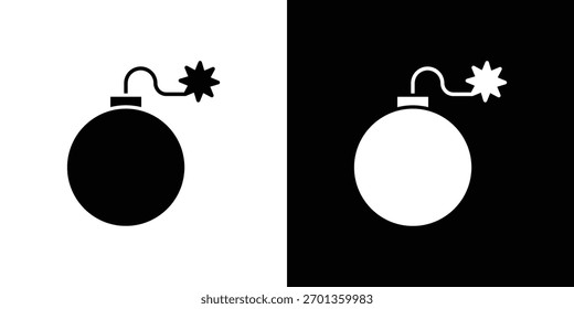 Icono de bomba. Ilustración vectorial. Diseño plano.