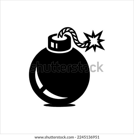 Bomb icon, vector illustration. Flat design style. bomb icon vector illustration isolated on white background, bomb icon eps. bomb icon graphic design vector symbol.