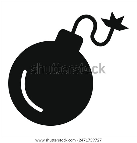 Bomb icon, vector illustration. Flat design style. vector bomb icon illustration isolated on White background, bomb icon Eps10. bomb icons graphic design vector symbols.